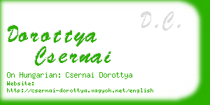 dorottya csernai business card